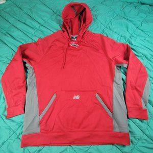 New Balance Mens XL Red Pullover Shark Plane California Long Sleeve Casual
